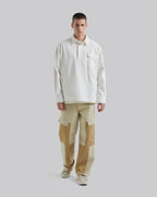 Exposed Seam Polo-Shirt - White, M image