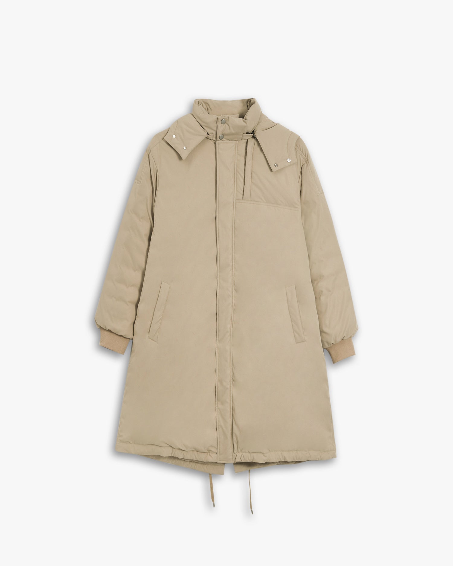 Cinched-Hem Long Puffer Jacket image 0