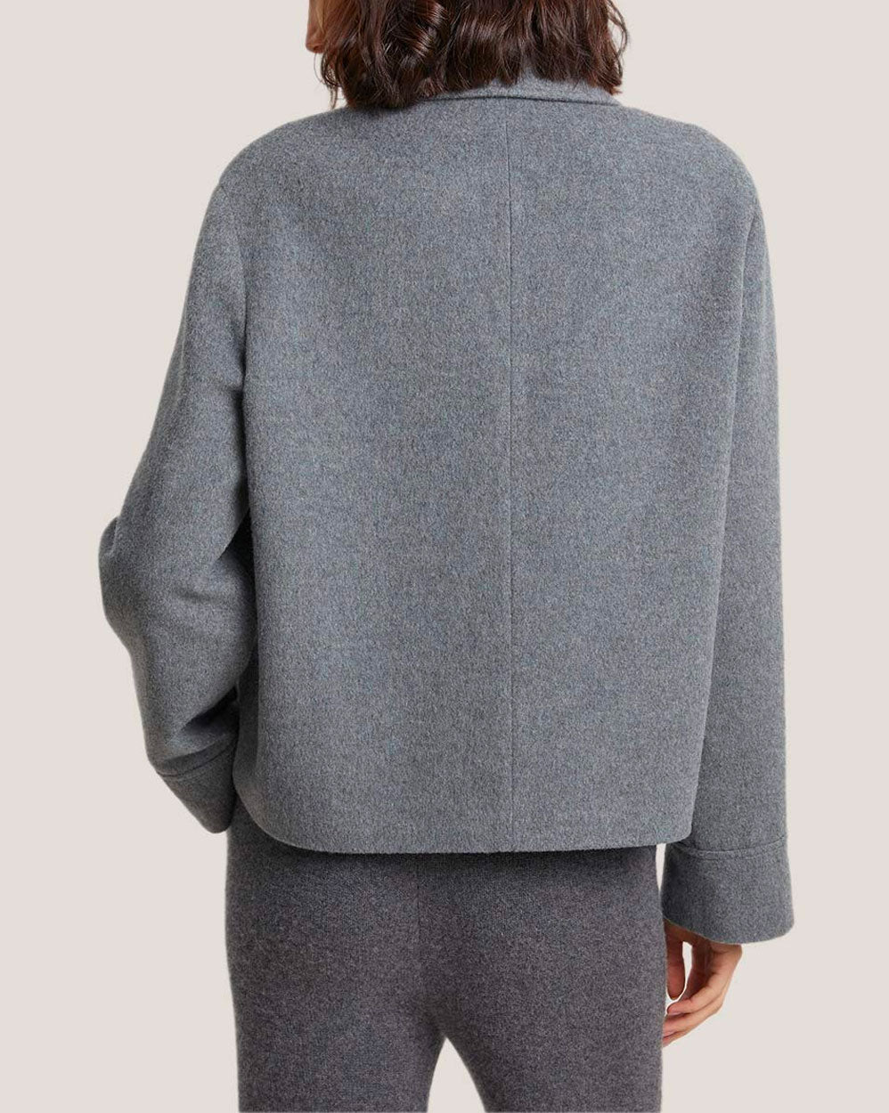 Patch Pocket Wool-Cashmere Short Coat image 4