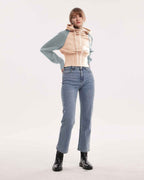 Drawstring Corset Jacket - Pink/Gray, XXL image