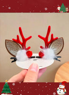 Special Christmas moose headdress - White, OS image