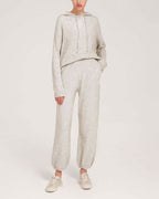 Fine-Knit 100% Wool Hoodie Set - Ivory, XS image