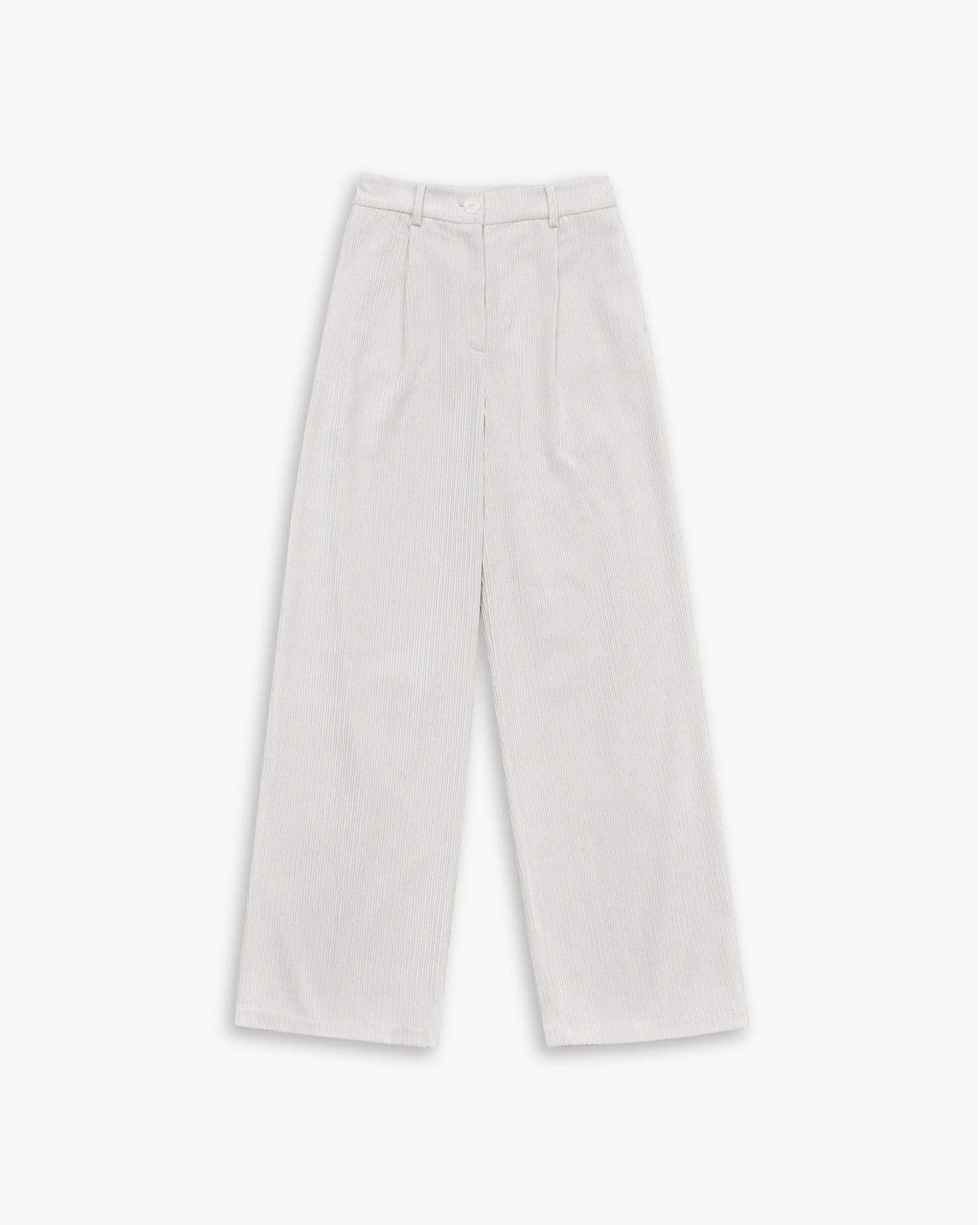 1 × Straight &amp; Roomy Pants - Cream, S image