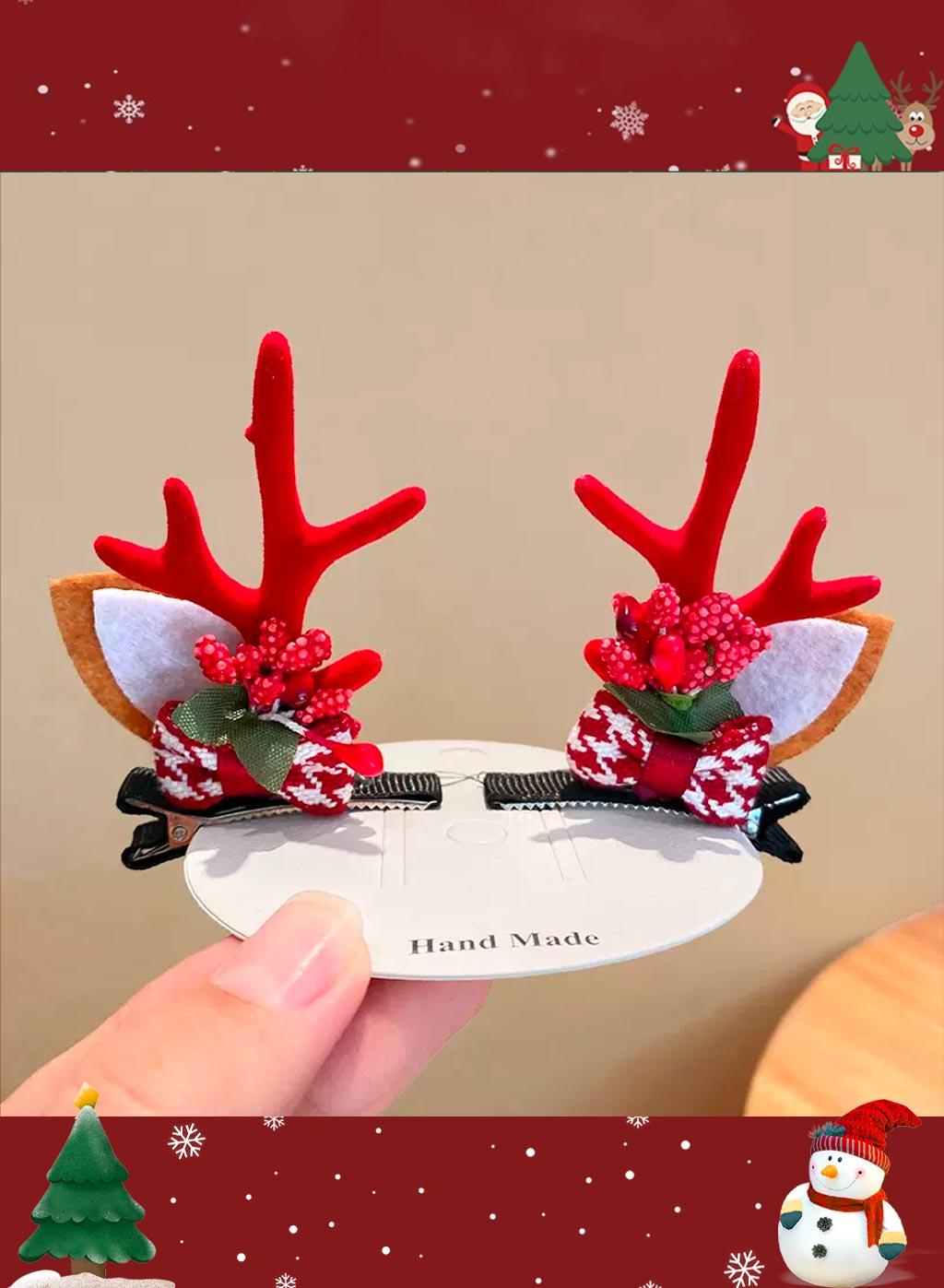 Special Christmas moose headdress - Fire Light, OS image