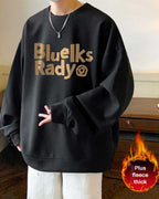 Plaid Jacquard Crewneck Sweatshirt - Jasper, XL image