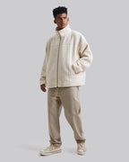 Roomy Straight-Fit Sweatpants - Oatmeal, S image