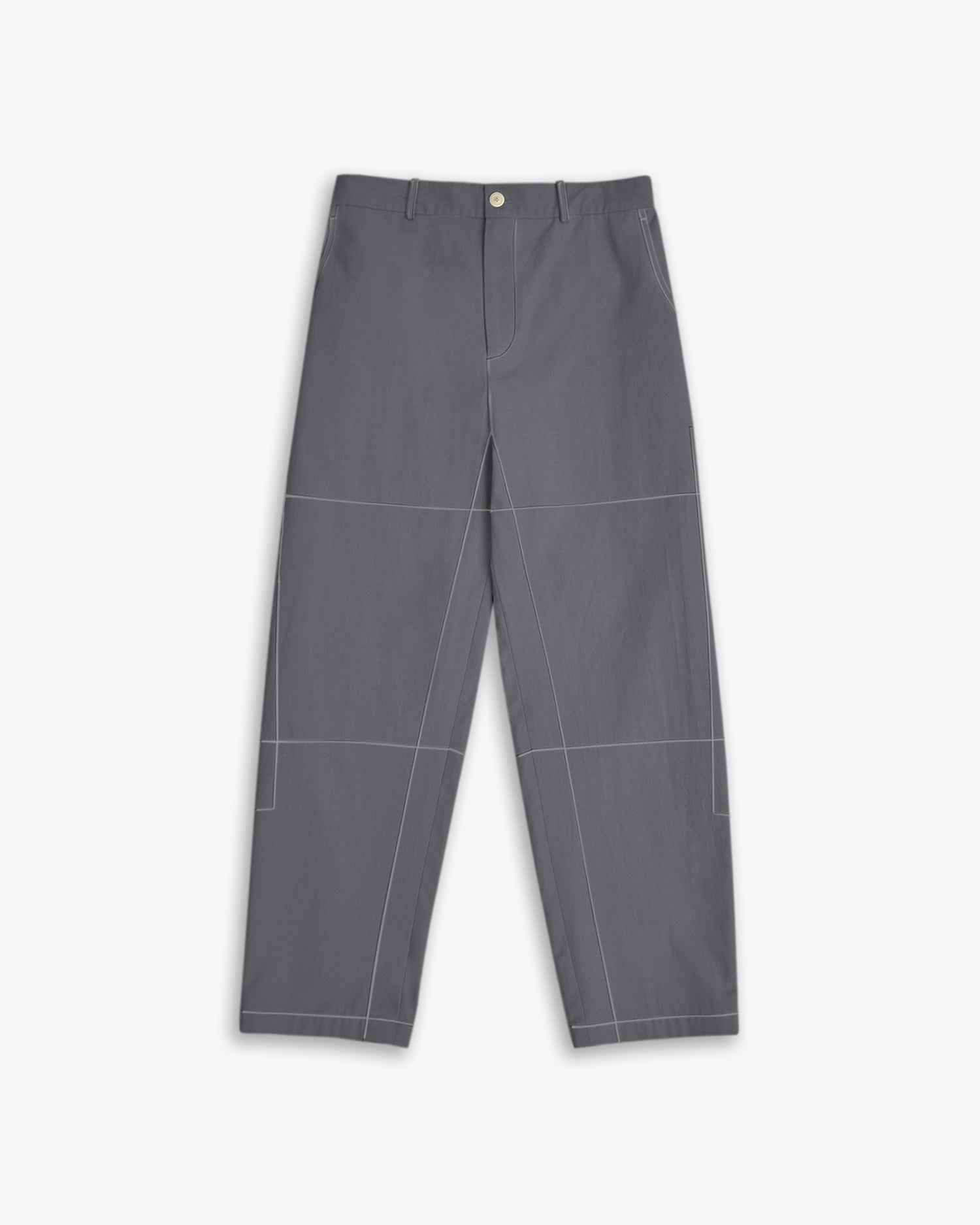 1 x All-Cotton Ankle-Length Pants - Grey, M image