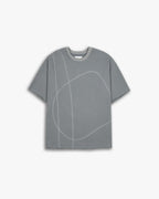 Stitch-Patterned Raw-Edge Tee image 0