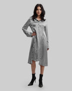 Grey Silk Dress - Medium Grey, M image