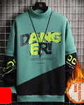 Wide Ribbed Crewneck Sweatshirt - Turquoise, XXXL image
