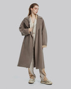 Single Buttoned Belted Wool Coat image 1