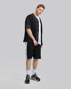 Track-Shorts with Buttoned Sides - Black, XXL image