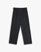 1 ×Cotton Tapered Pants - Black, L image