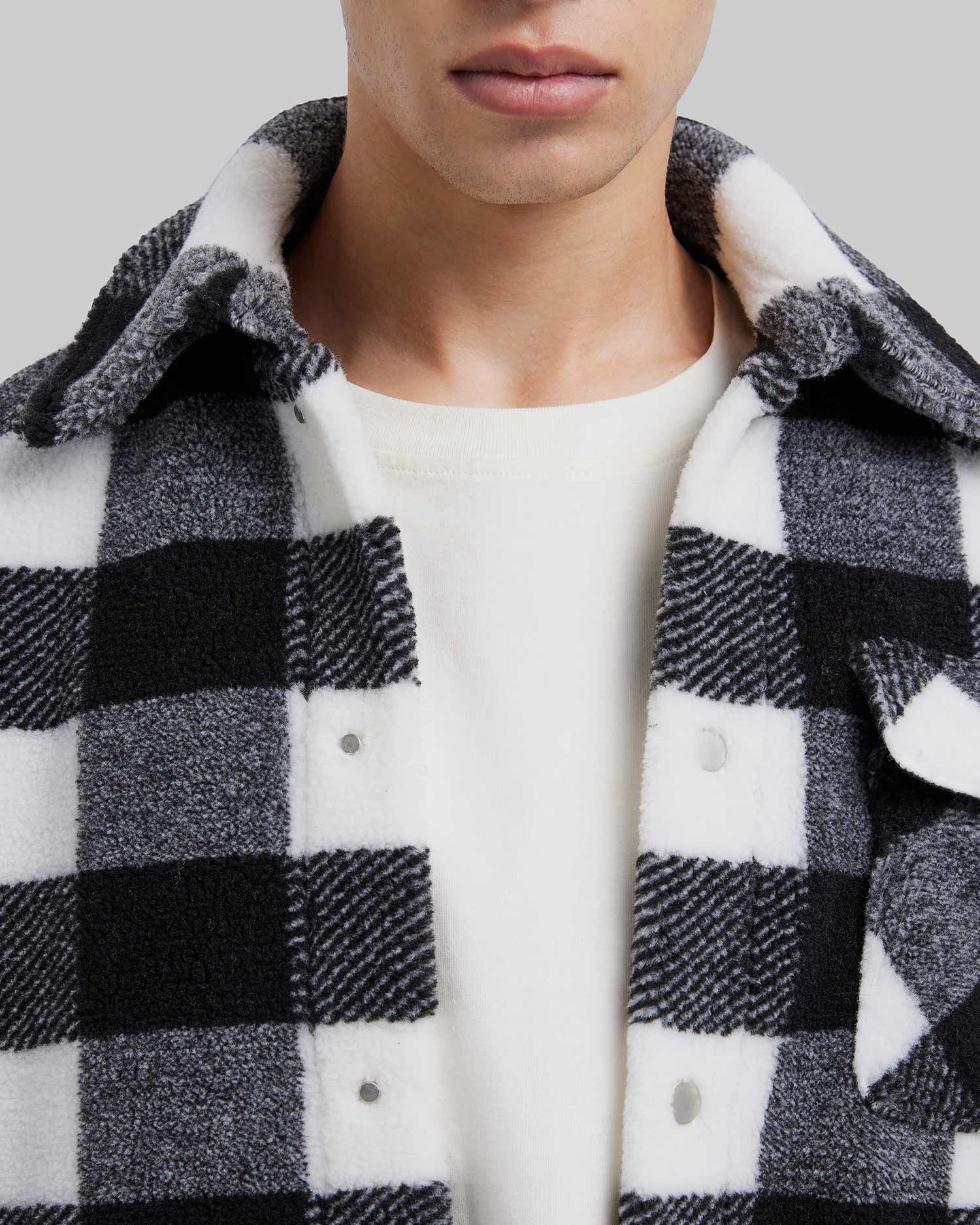 Black &amp; White Plaid Jacket image 5