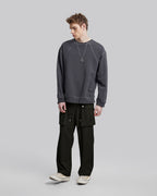 Drawstring Cargo Pants - Dark Green, L image