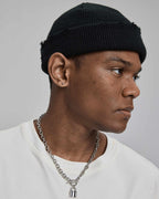 Distressed Beanie Hat - Black, OS image
