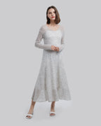V-Slope Overlay Dress - Grey, L image