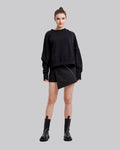 Zig-Zag Line Sweatshirt - Black, S image