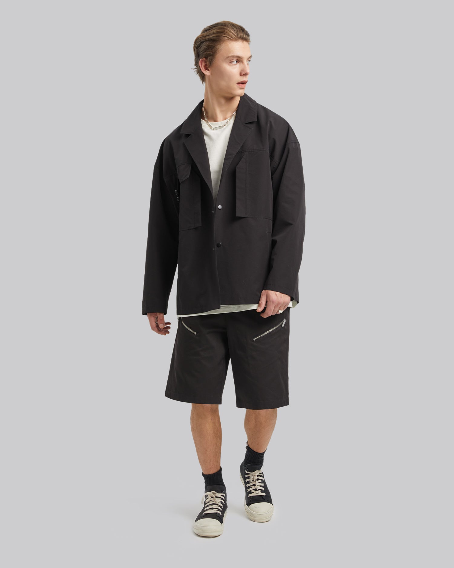 Buckle Pocket Blazer - Black, L image