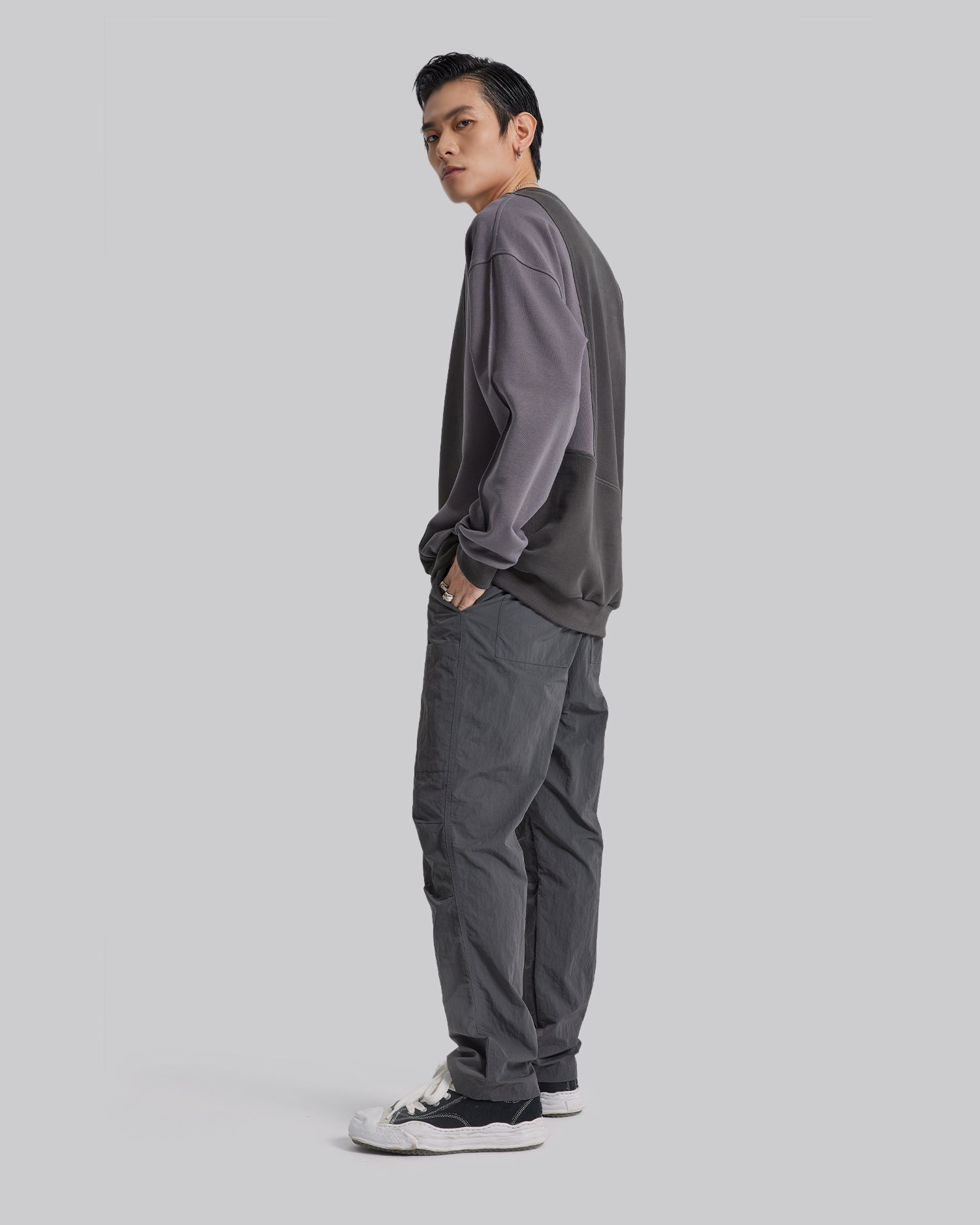 Half Paneled Two-Tone Sweatshirt image 2