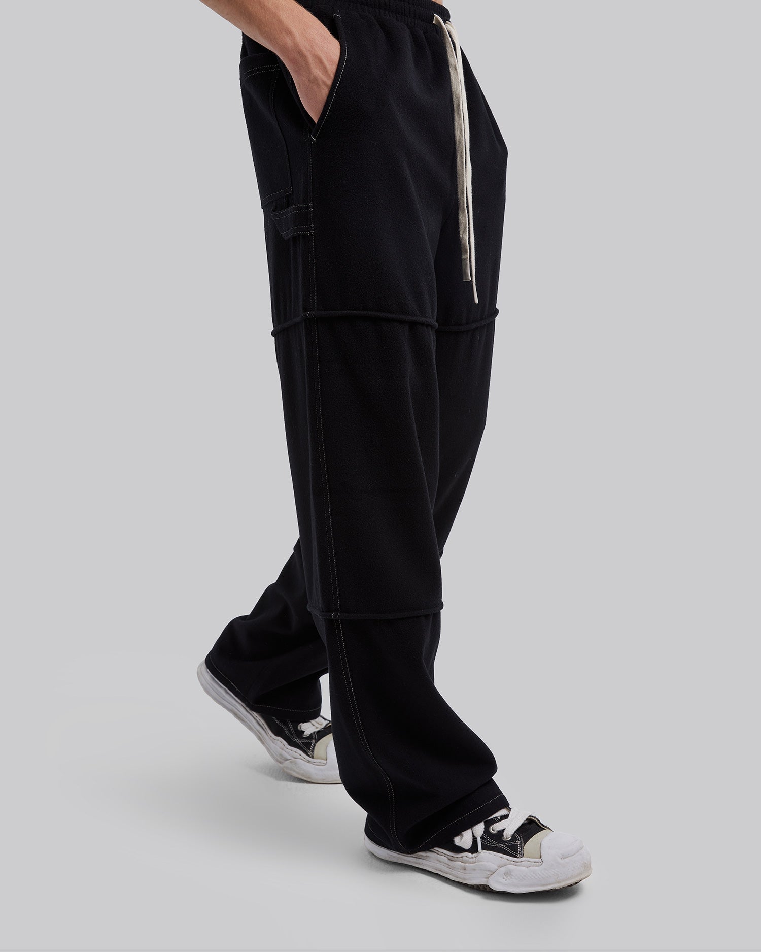 Relaxed-Fit Panel Wool Pants image 3