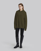 Knitted Cashmere Hoodie - Olive, L image