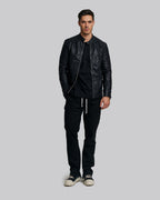 Jacket with Band Collar - Black, M image