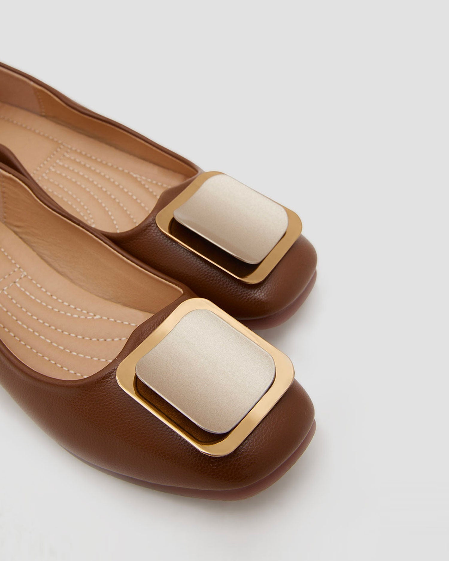 Square Buckle Flat Shoes image 4
