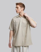 Oversized Zip Up Polo Tee image 1