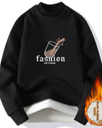 Layered Neck Cotton Pullover - Midnight Black, M image