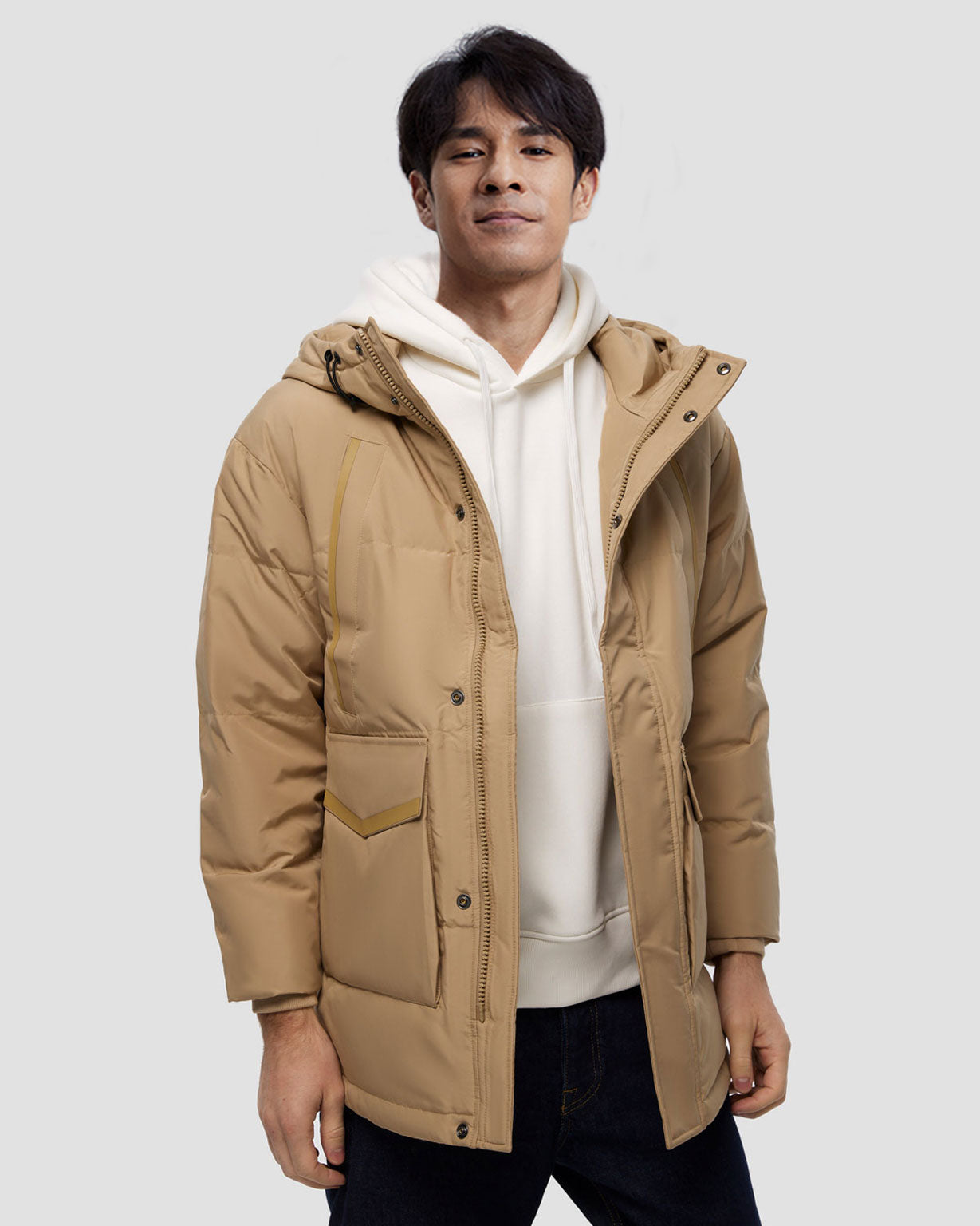 Buckle Hooded Puffer Jacket image 0