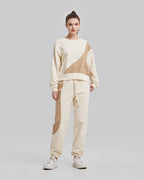 Side Paneled Sweatpants - Cream, L image