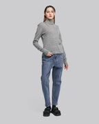 Cashmere Knitted Roll-Neck Sweater - Smoke, L image