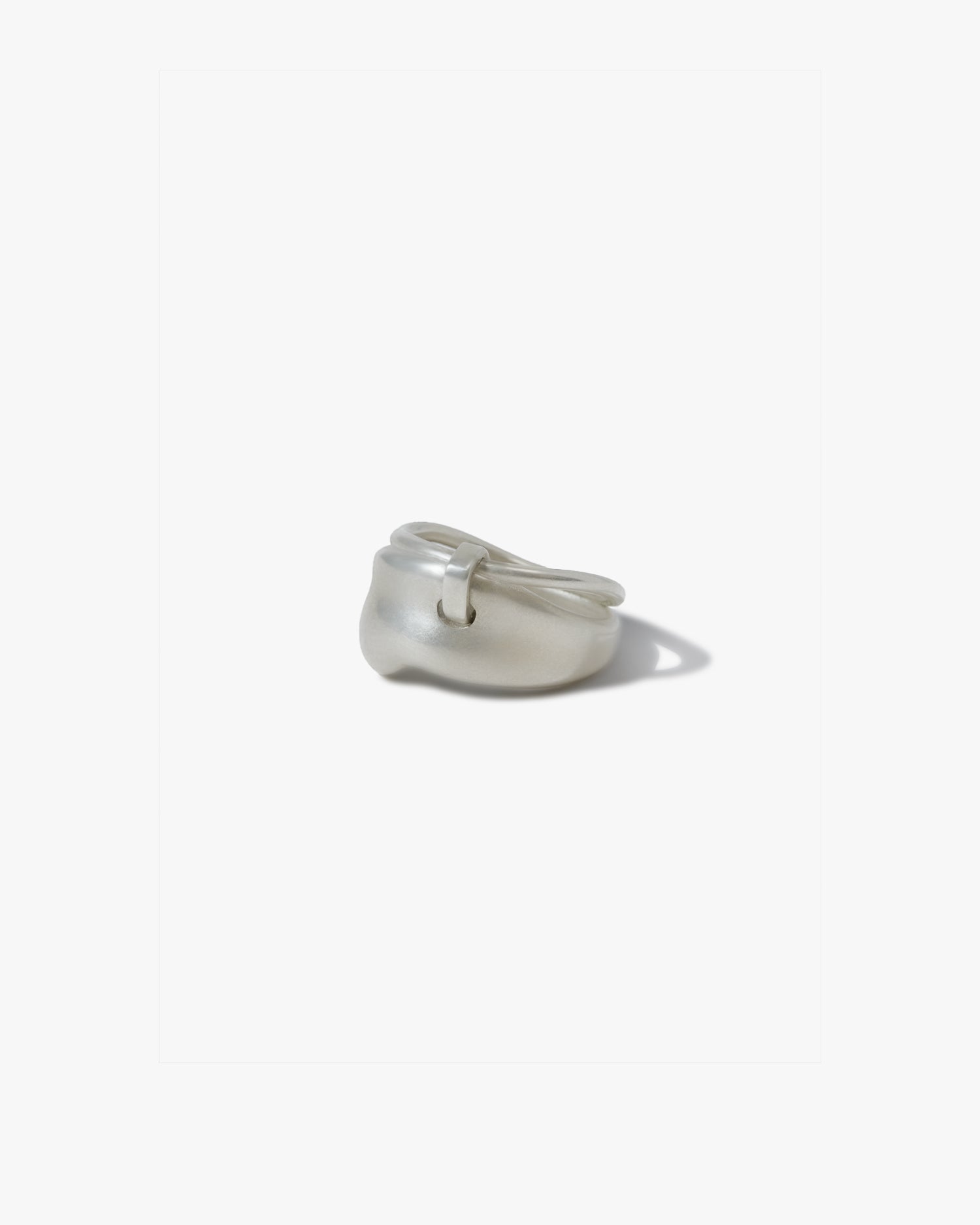 Silver Double Hoop Ring image 3