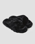 Fluffy Plush Slippers - Black, 5 image