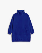 Plain Sweatshirt Dress - Blue, L image