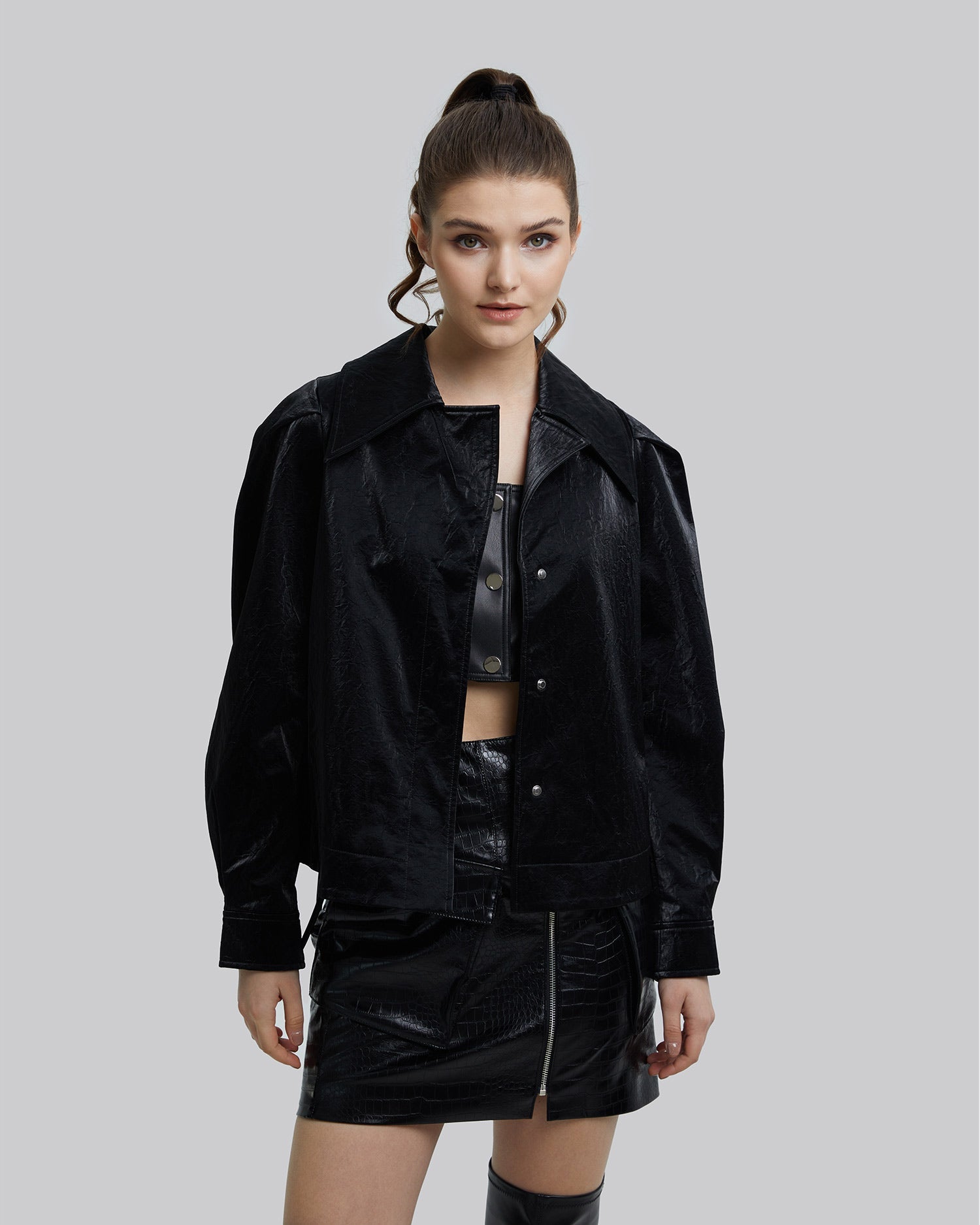 Sanded Faux-Leather Jacket image 2