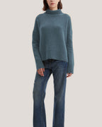 Turtleneck Wool-Yak Blend Sweater - Pastel Blue, M image