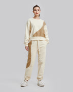 Diagonal Crewneck Sweatshirt - Cream, L image