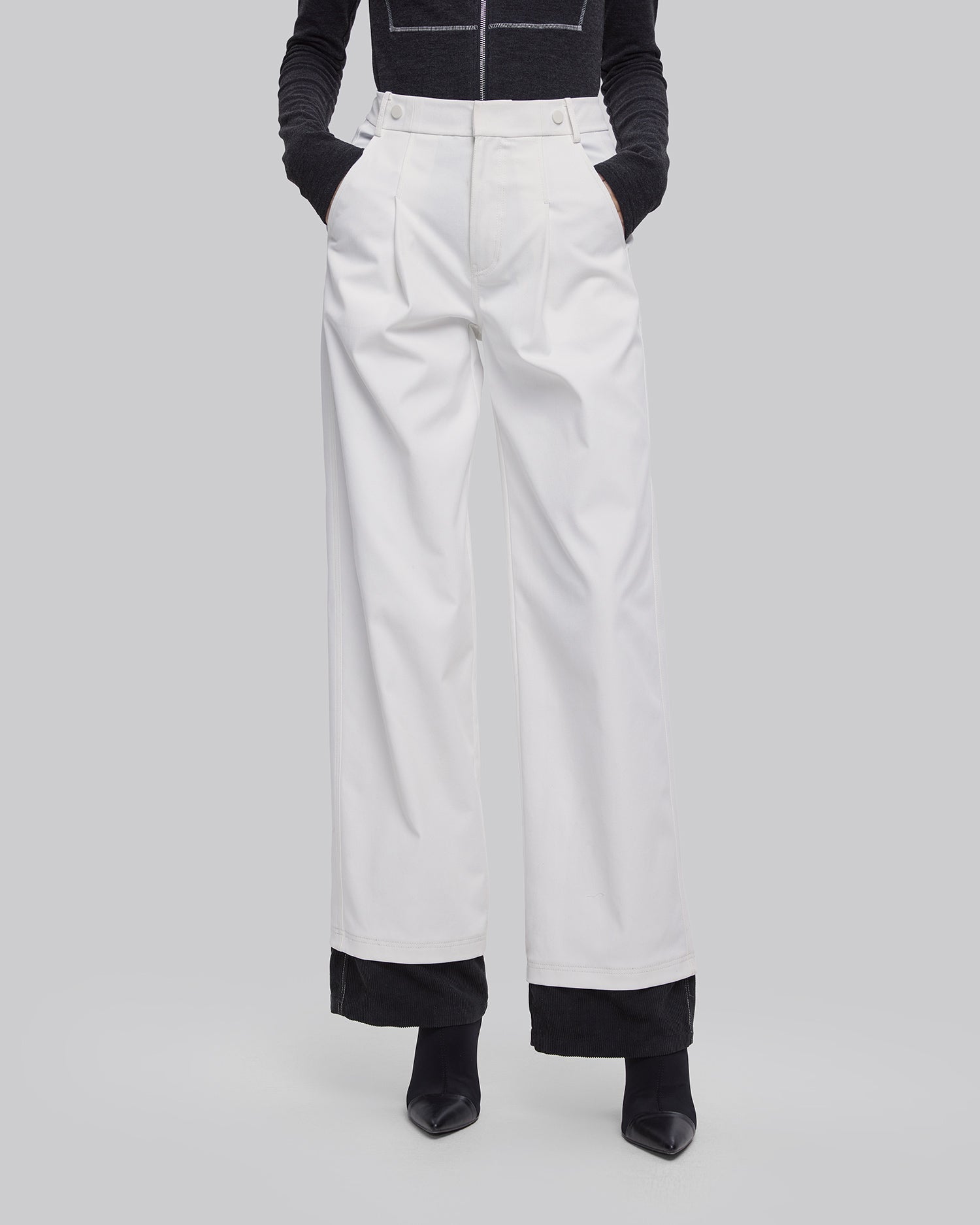 Color Contrast Wide Leg Pants image 1