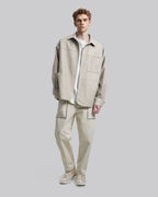 Essential Faux-Leather Shirt Jacket - Greige, L image