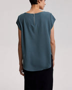 Draped Boxy Zipper Tee image 3