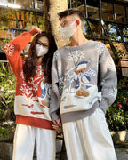 Bear Crewneck Knit Jumper - Gray, XXL image