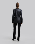 Faux-Leather Long Jacket image 4