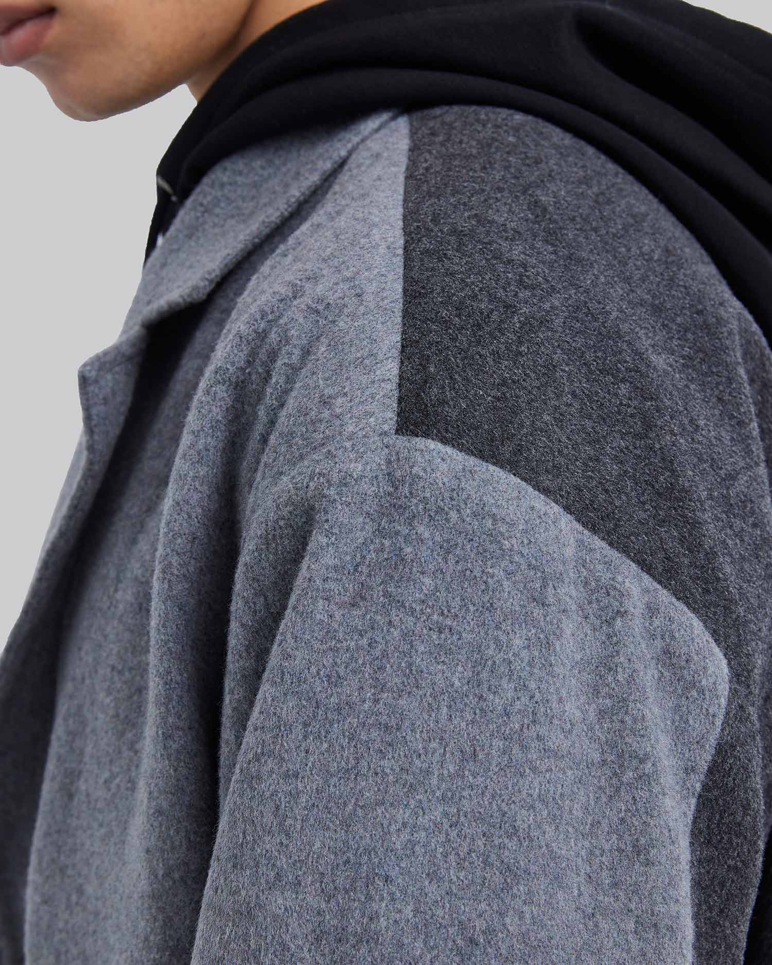 Single-Faced Paneled Wool Coat image 5