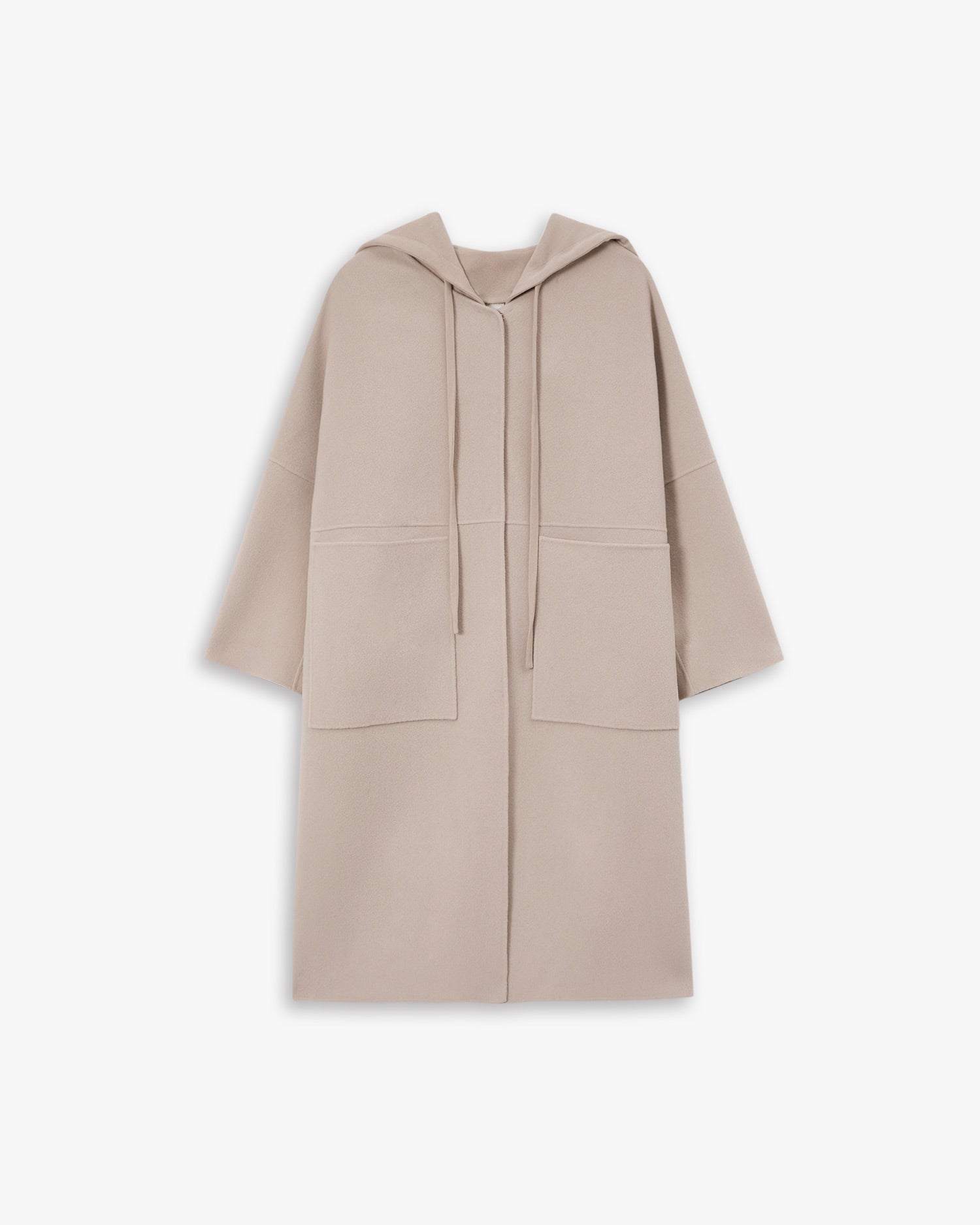 Detachable-Hood Wool Long Coat image 0