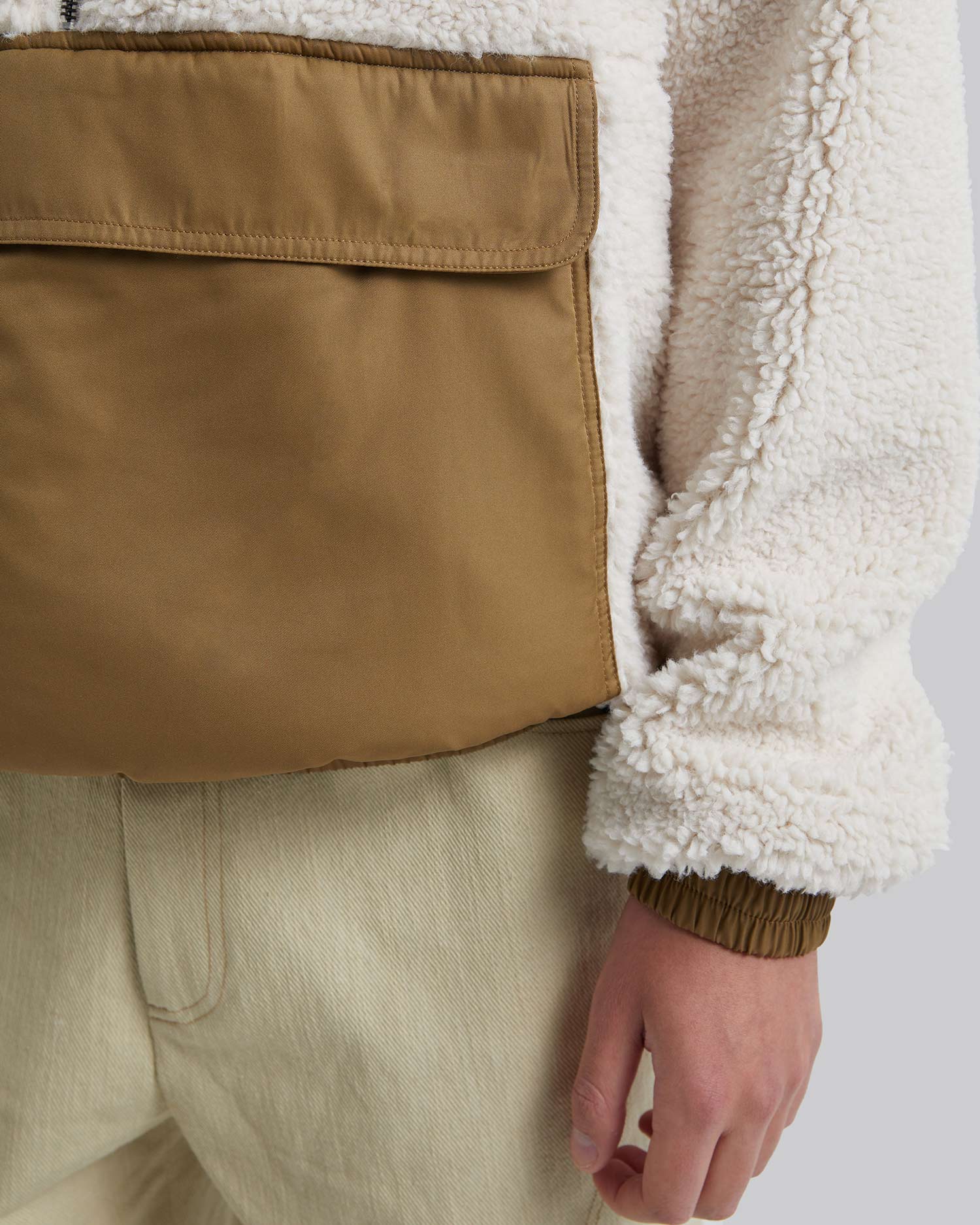 Fleece Hoodie with Half-Zipper image 5