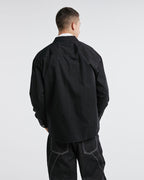 Black &amp; White Striped Patchwork Long-Sleeve Shirt image 4