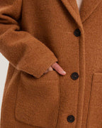Notch Lapel Midi Length 100% Wool Coat image 3
