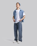 Sleeveless Patch Pocket Denim Jacket - Blue, S image